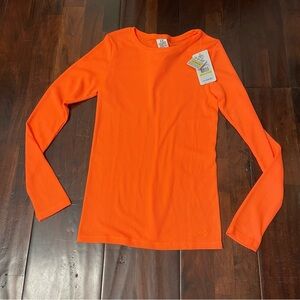 NWT Under Armour Thermal Base Layer Orange Long Sleeve Women’s Medium Fitted